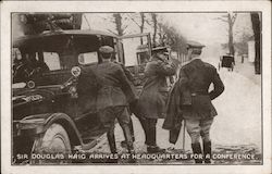 Sir Douglas Haig Arrives at Headquarters for a Conference Postcard
