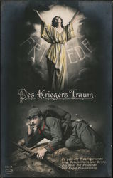 Des Kriegers Traum: Woman Holding Hands Up Postcard