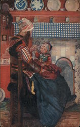 Dutch Woman and child Postcard