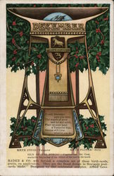 Sign of Th Zodiac Capricornius, Month December Postcard