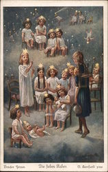 The Seven Ravens, Brothers Grimm Fairy Tales Postcard Postcard Postcard