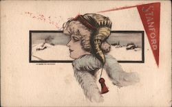 Stanford Girl in Winter Postcard