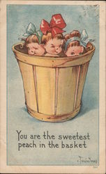 You Are The Sweetest Peach in the Basket Postcard