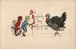 Did Anybody Say Thanksgiving? Turkeys HBG Postcard Postcard Postcard