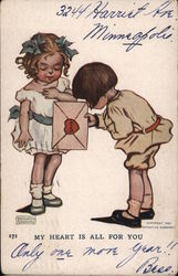 My Heart is all for you Children Katharine Gassaway Postcard Postcard Postcard