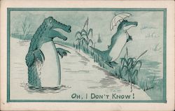 Oh, I don't know - Alligators Postcard