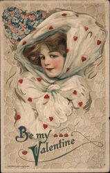 Be My Valentine Women Samuel L. Schmucker Postcard Postcard Postcard