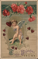 To My Valentine -- Cupid with Hearts Samuel L. Schmucker Postcard Postcard Postcard