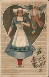 A Loving Thought Cupid Samuel L. Schmucker Postcard Postcard Postcard