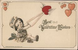 Best Valentine Wishes Children J. Freixas Postcard Postcard Postcard