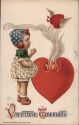 Valentine Thoughts Children J. Freixas Postcard Postcard Postcard