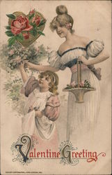 Valentine Greeting Women Samuel L. Schmucker Postcard Postcard Postcard