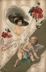 Valentine Thoughts Cupid Samuel L. Schmucker Postcard Postcard Postcard