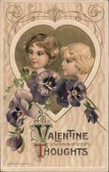 Valentine Thoughts Hearts Samuel L. Schmucker Postcard Postcard Postcard