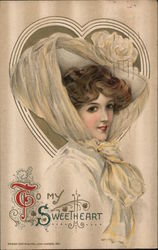 To My Sweetheart Women Samuel L. Schmucker Postcard Postcard Postcard