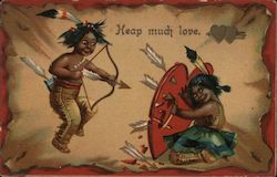 Heap Much Love -- Native Americans Postcard