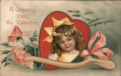 A Greeting From Thy Valentine Children Ellen Clapsaddle Postcard Postcard Postcard