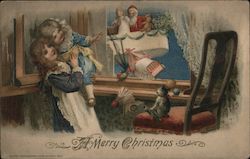 Merry Christmas Santa Delivery Toys by Airship Schmucker? Santa Claus Postcard Postcard Postcard