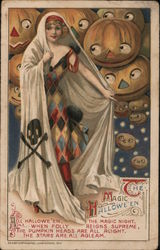 The magic Halloween Postcard