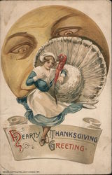 Hearty Thanksgiving Greating Postcard