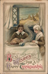 Best Wishes For A Happy Thanksgiving Postcard