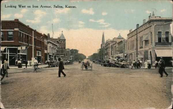 Looking West on Iron Avenue Salina Kansas