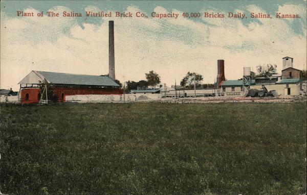 Plant of The Slaina Vitrified Brick Co., Capacity 40,000 Bricks Daily Salina Kansas