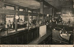 Office and Bookkeeping Department, Peter Hauptmann Tobacco Co. Postcard