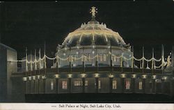 Salt Palace at Night Salt Lake City, UT Postcard Postcard Postcard