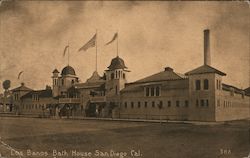 Los Banos Bath House Postcard