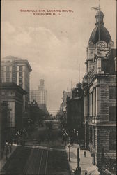 Granville Street, Looking South Vancouver, BC Canada British Columbia Postcard Postcard Postcard