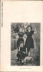 Bathing Beauties, Ready for the Plunge at Eureka Lake Postcard