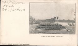 Flower Bed and Driveway, Eureka Lake Postcard