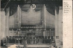 Pipe Organ, 1st M.E. Church Postcard
