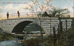 Stone Bridge Emporia, KS Postcard Postcard 