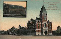Reno County Court House, 1872 and Present Postcard