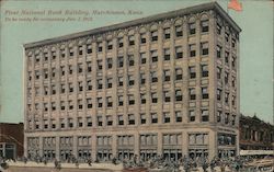 Exterior of First National Bank Building Postcard