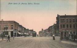 Street View of North Santa Fe Avenue Salina, KS Postcard Postcard Postcard