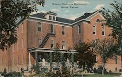 Kansas Wesleyan Dormitory Salina, KS Postcard Postcard Postcard