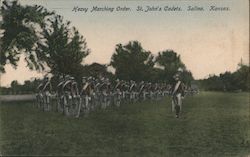 Heavy Marching Order, St. John's Cadets Salina, KS Postcard Postcard Postcard