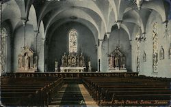 Interior of Sacred Heart Church Salina, KS Postcard Postcard Postcard
