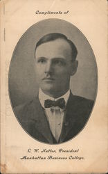 L. W. Nutter, President of Manhattan Business College Postcard