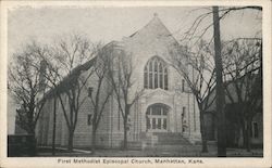 First Methodist Episcopal Church Manhattan, KS Postcard Postcard Postcard