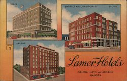 Lamer Hotels Salina, Hays, and Abilene Postcard