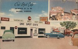 One Spot Cafe--at Hiway 81 & 40 Salina, KS Postcard Postcard Postcard