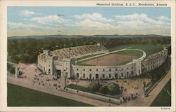 Memorial Stadium, K.S.C. Postcard