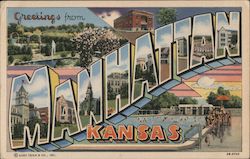 Greetings from Manhattan, Kansas Postcard Postcard Postcard