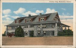 View of Country Club Postcard