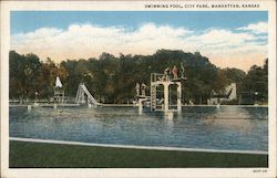 Swimming Pool, City Park Postcard