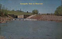 Kanopolis Dam & Reservoir Postcard